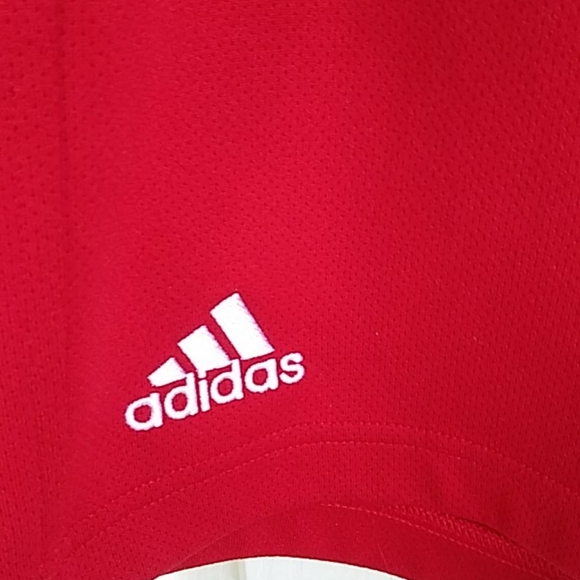 Men's Red Adidas Climalite Shorts Size XL - Picture 2 of 5